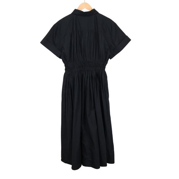J.Crew Elena Midi Shirtdress Cotton Poplin Black Size 10 NWT - Picture 7 of 8